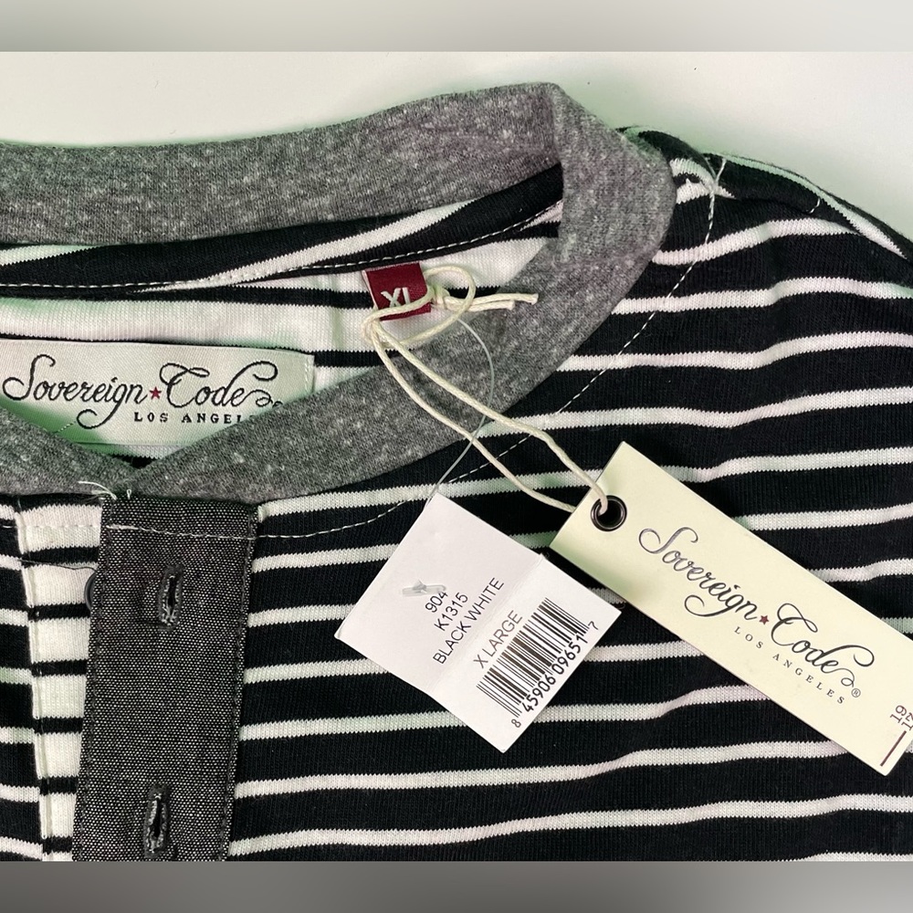 Sovereign Code XL Long Sleeve Raglan Striped Shirt - Picture 2 of 4